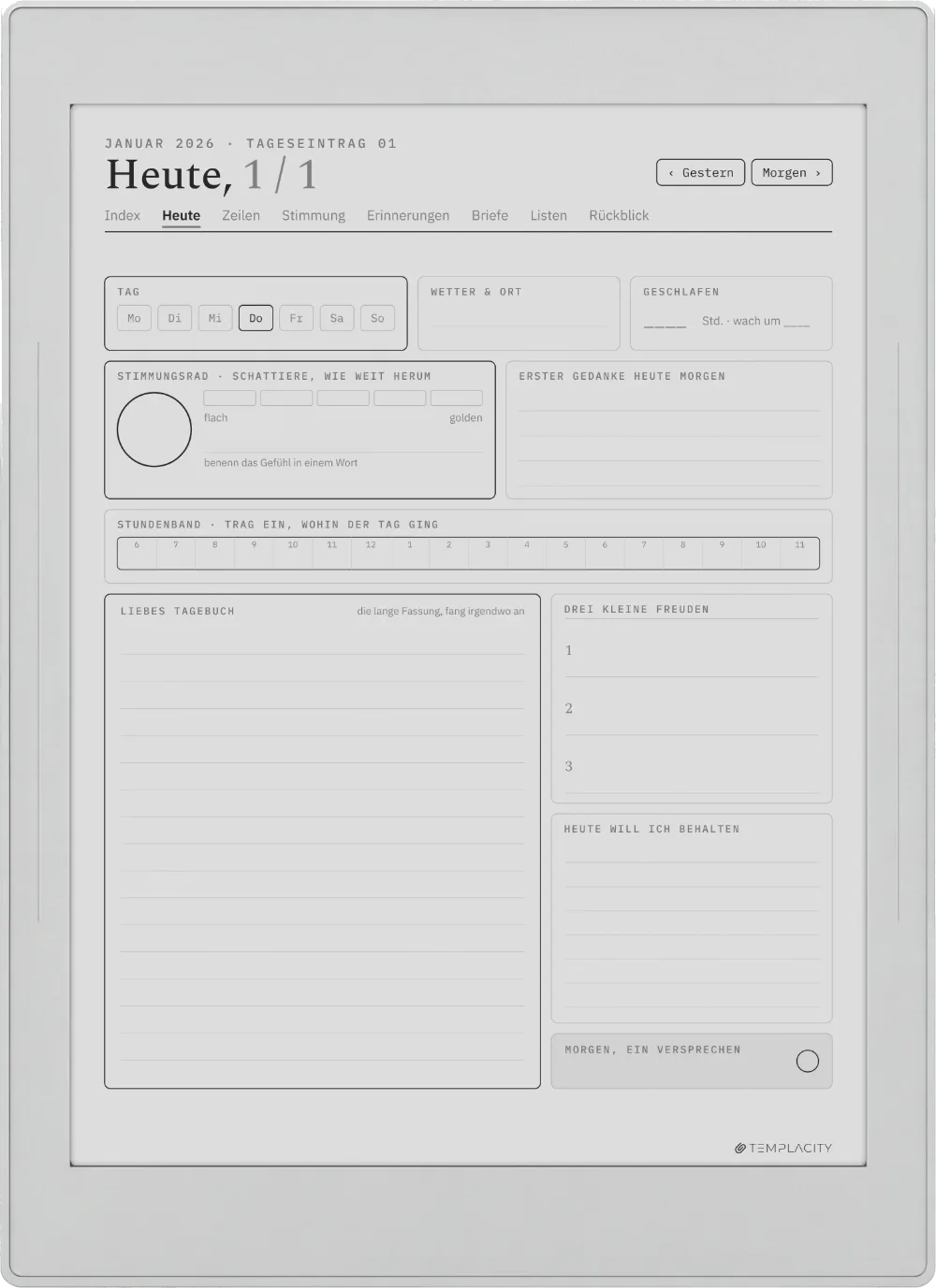 The Planner · The Journal Supernote Nomad Seite 1