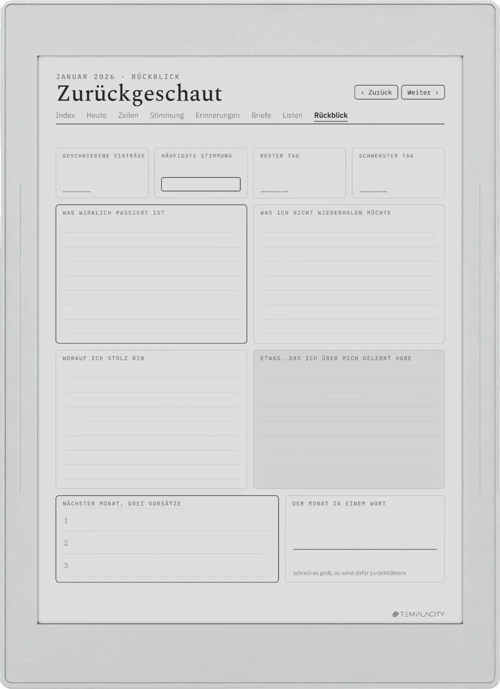 The Planner · The Journal Supernote Nomad Seite 3