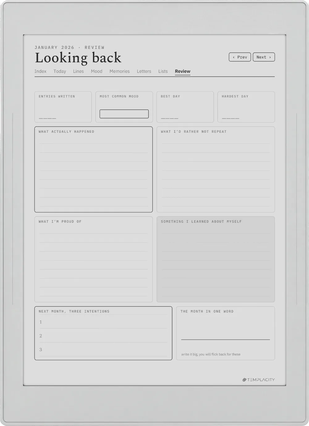 The Planner · The Journal Supernote Nomad page 3