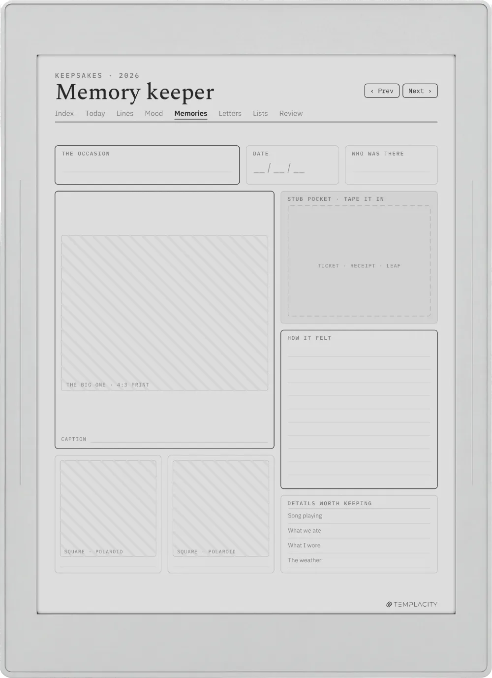 The Planner · The Journal Supernote Nomad page 4