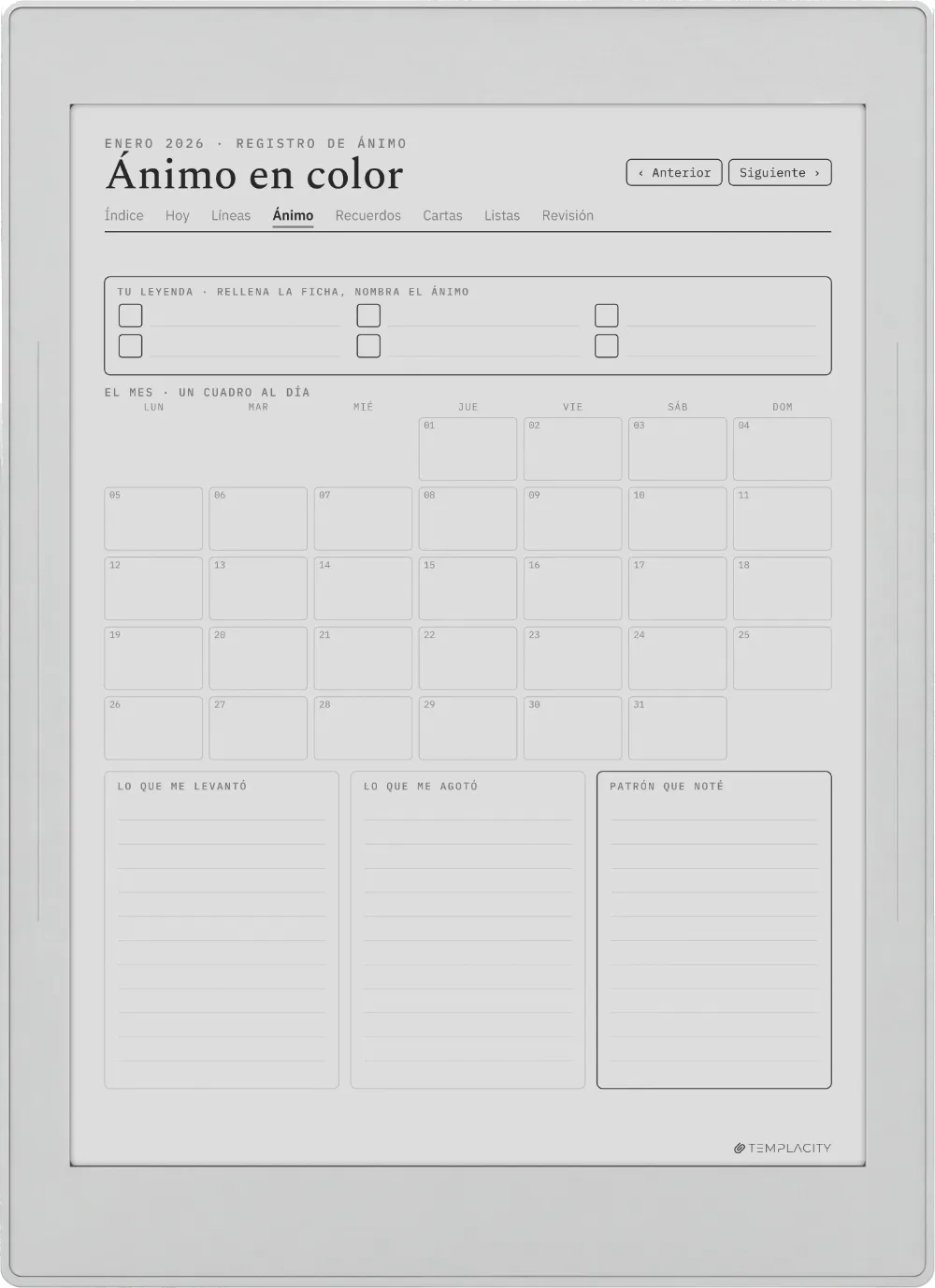 The Planner · The Journal Supernote Nomad página 2