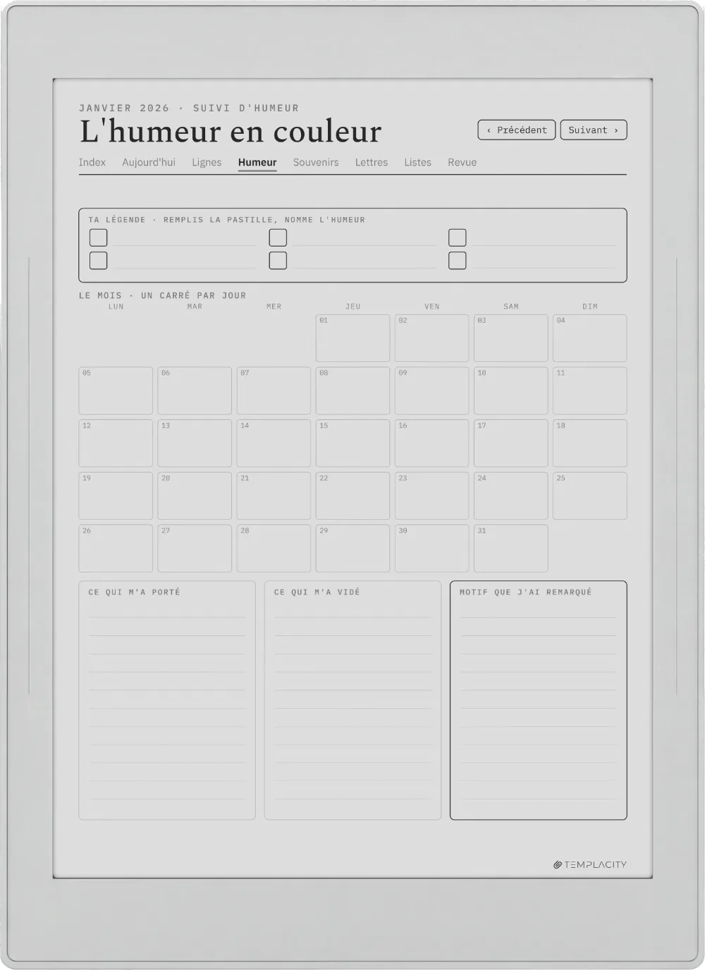 The Planner · The Journal Supernote Nomad page 2