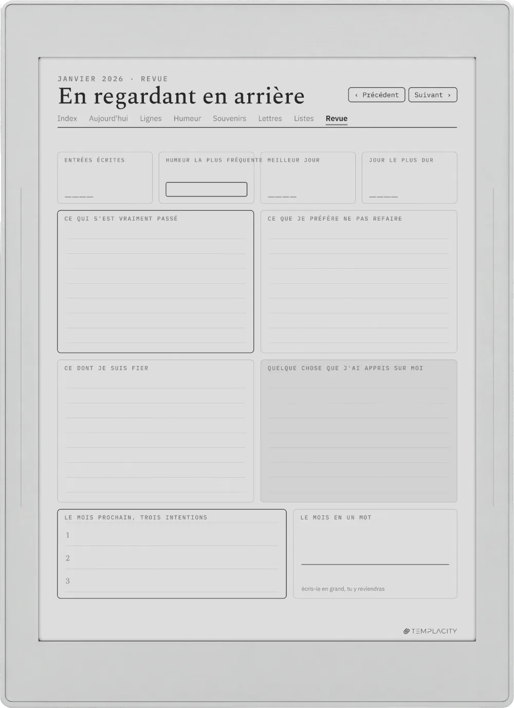 The Planner · The Journal Supernote Nomad page 3