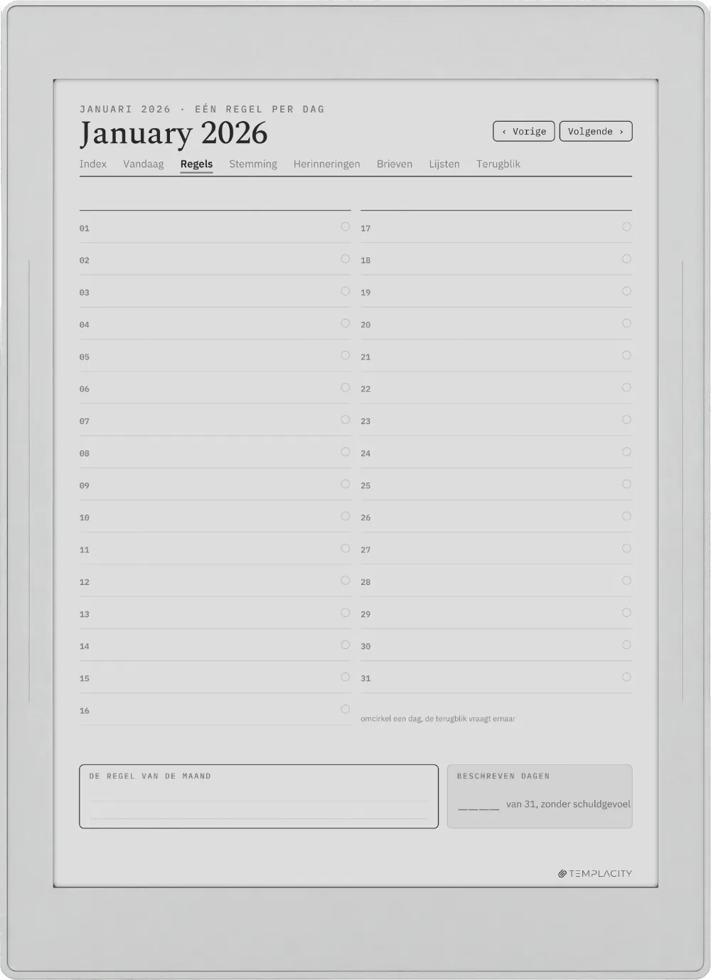The Planner · Het Dagboek Supernote Nomad pagina 5
