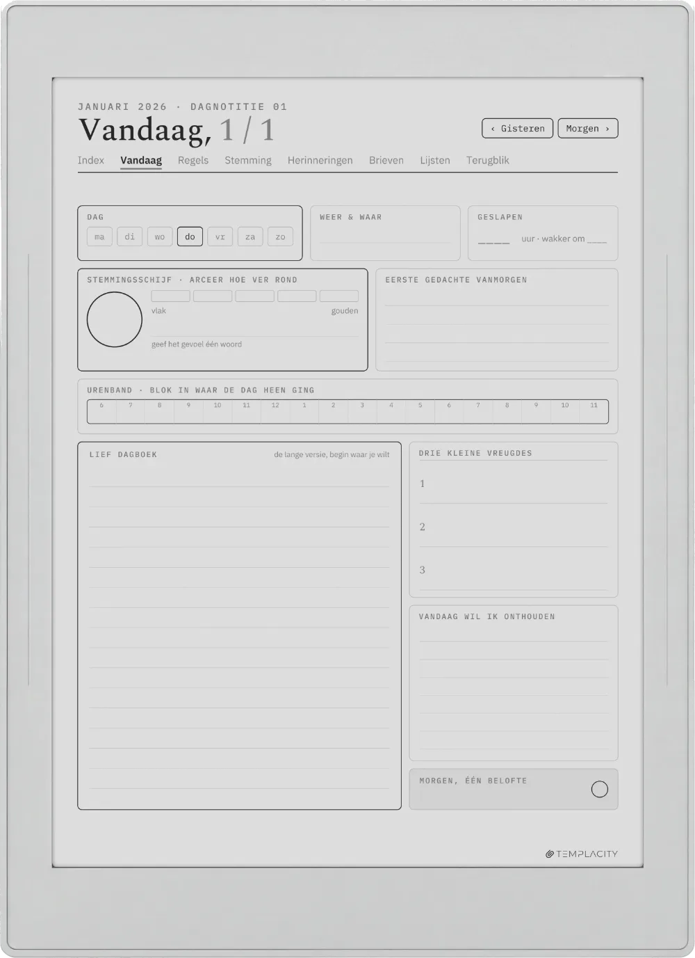The Planner Vandaag