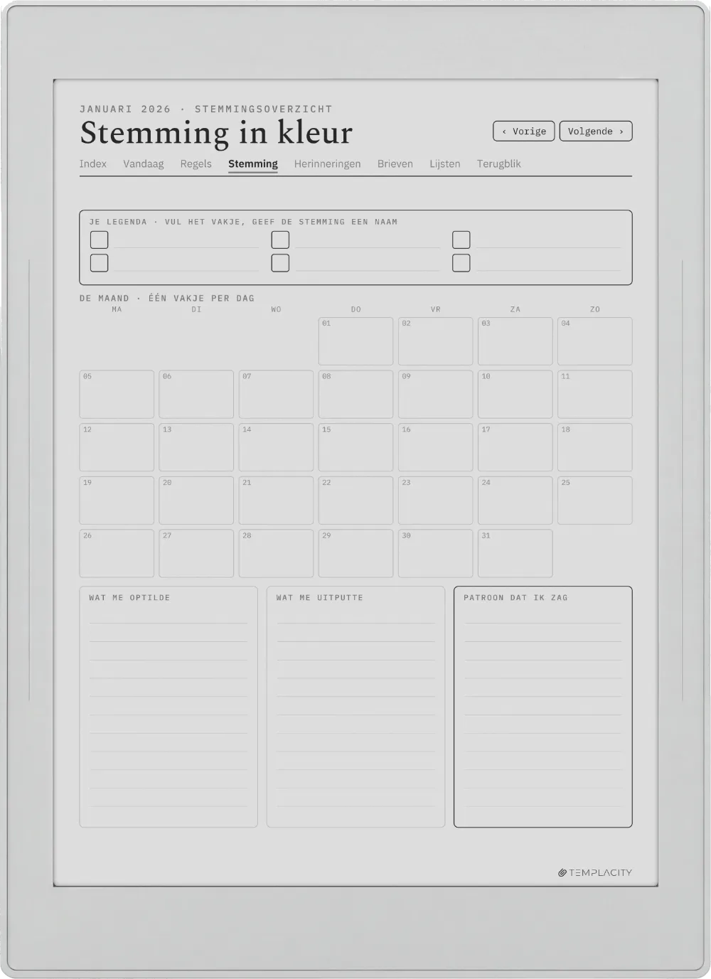 The Planner · Het Dagboek Supernote Nomad pagina 2