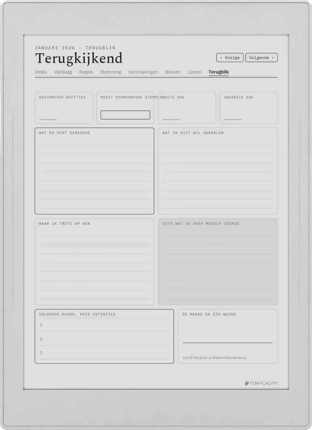 The Planner · Het Dagboek Supernote Nomad pagina 3