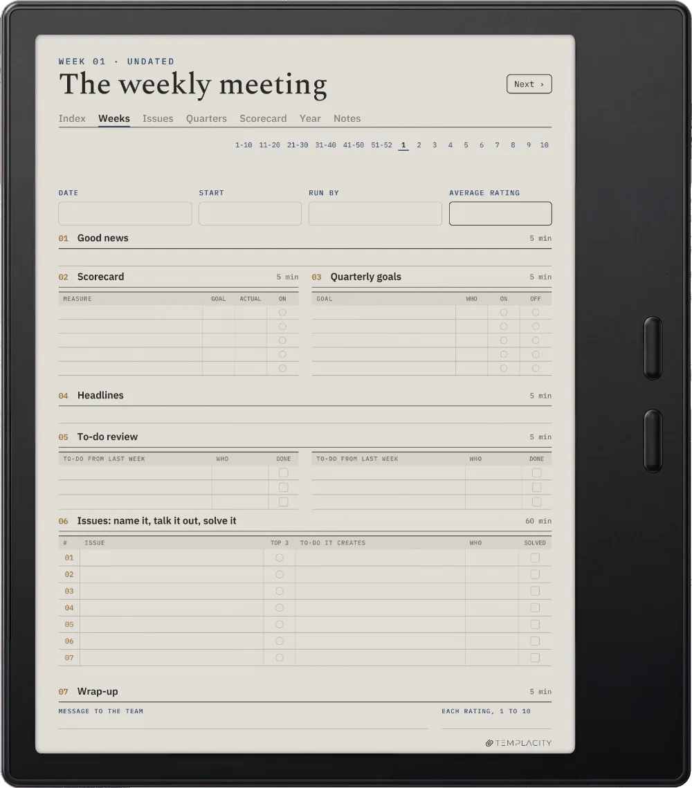 The Planner · Leadership Meeting Boox Go Color 7 (Gen II) page 1