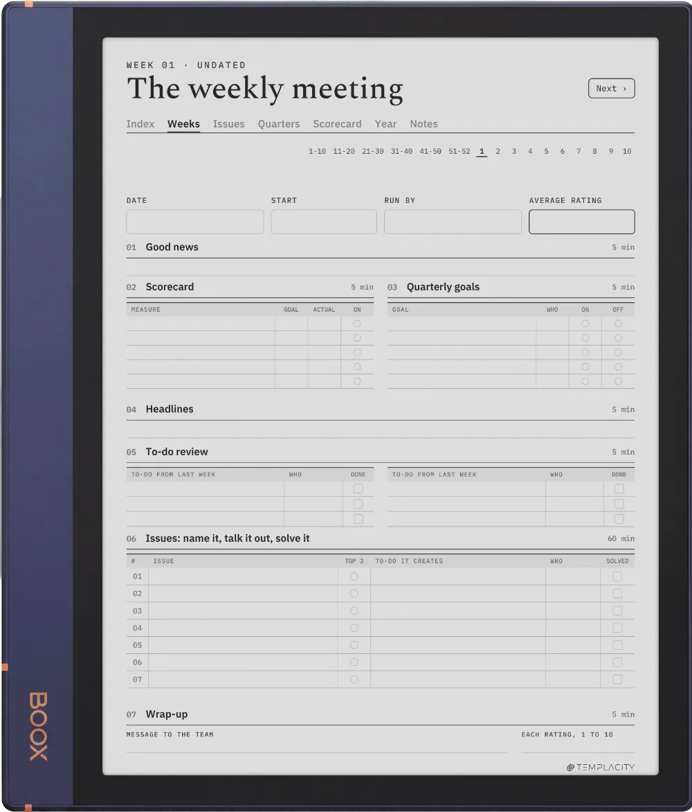 The Planner on the Boox Note Air2