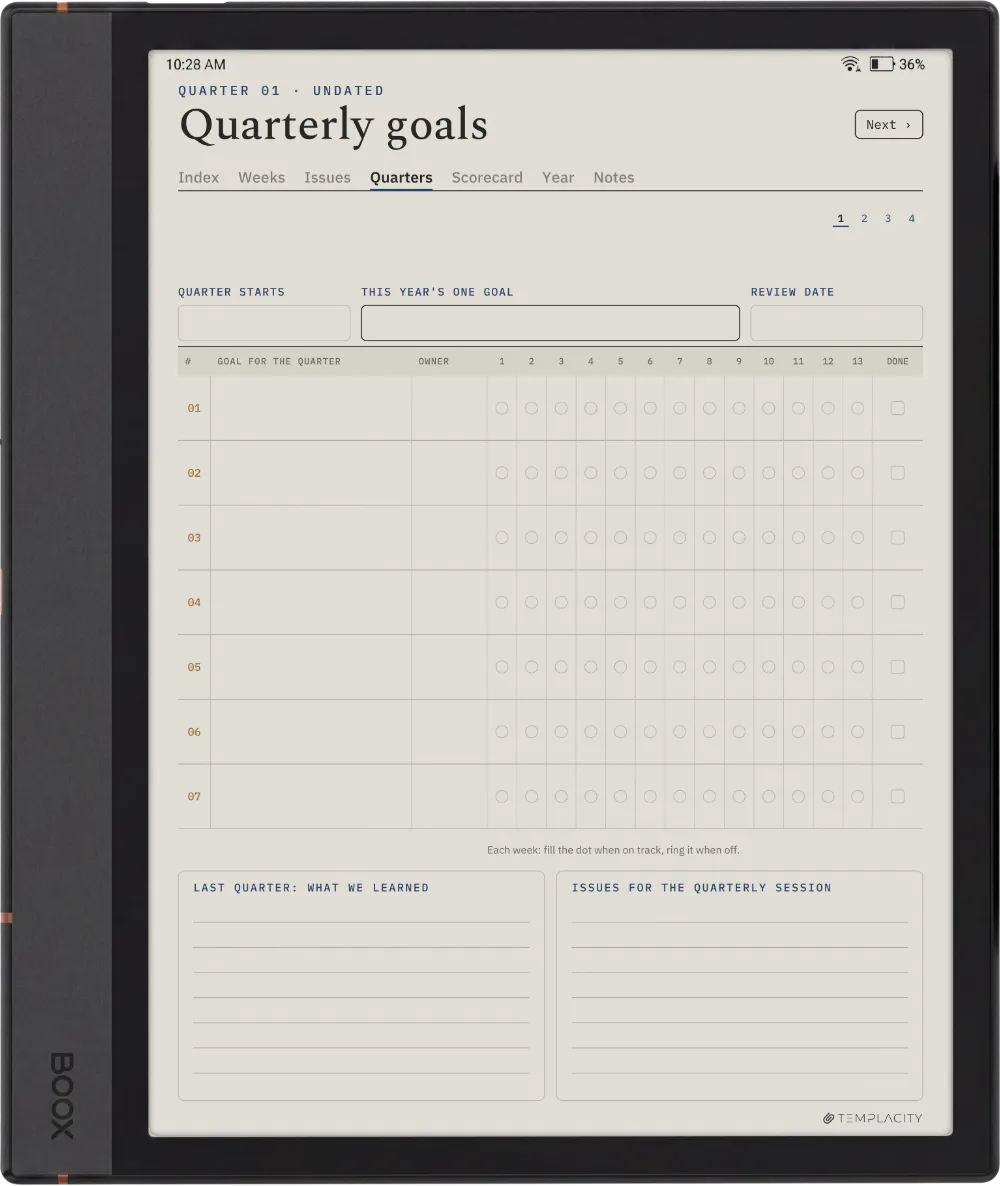 The Planner · Leadership Meeting Boox Note Max page 3