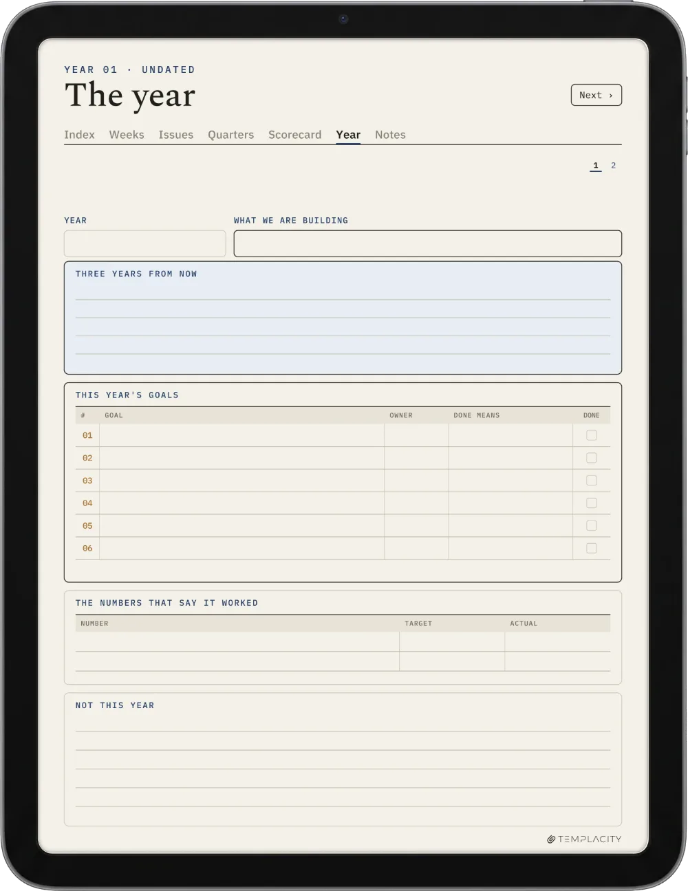 The Planner · Leadership Meeting iPad page 5