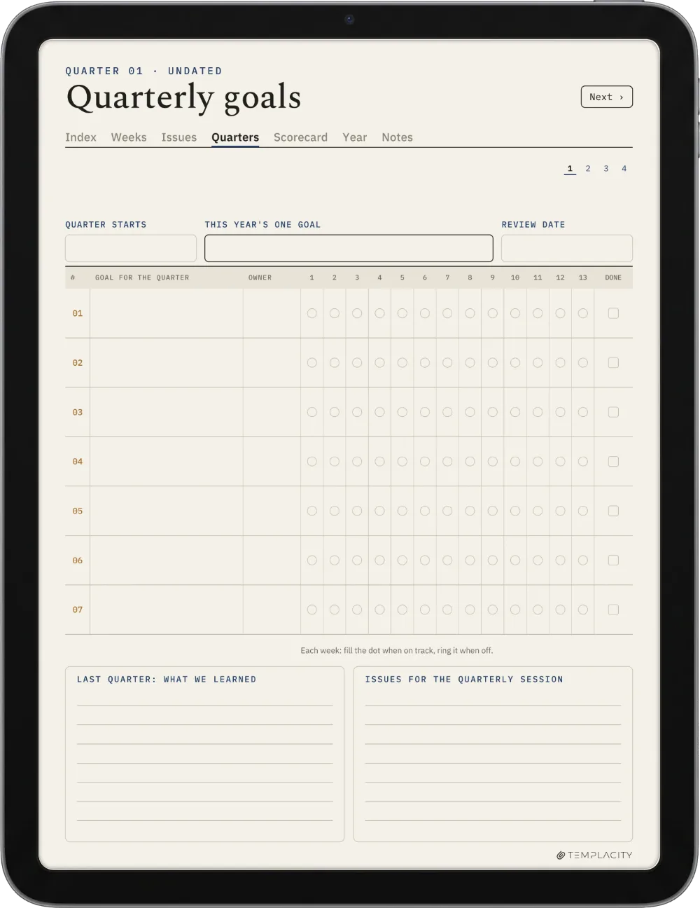 The Planner · Leadership Meeting iPad page 3