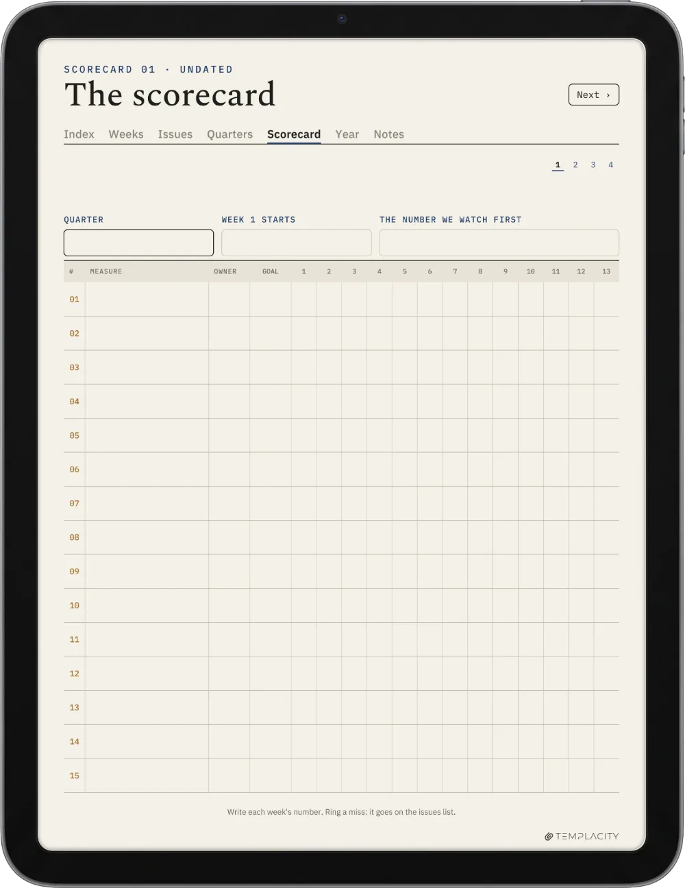 The Planner · Leadership Meeting iPad page 4