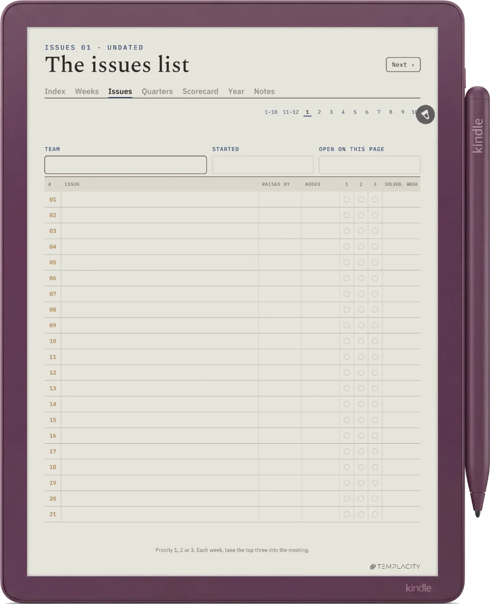 The Planner · Leadership Meeting Kindle Scribe Colorsoft page 2
