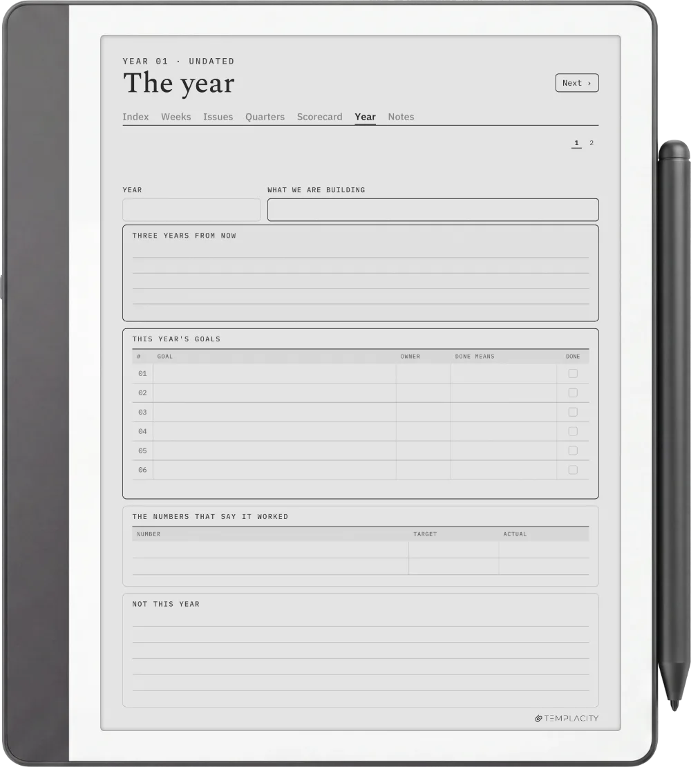 The Planner · Leadership Meeting Kindle Scribe page 5
