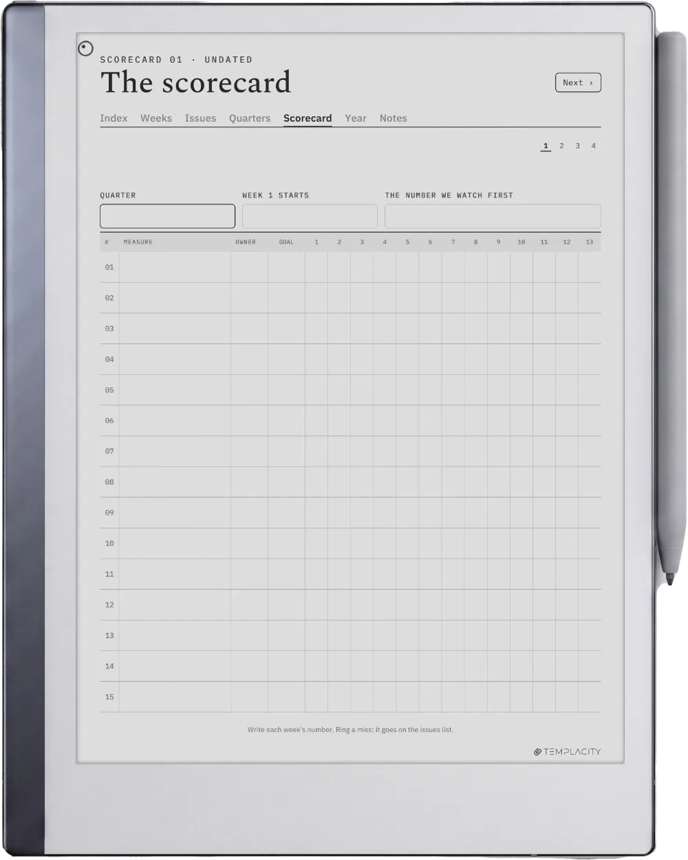 The Planner · Leadership Meeting reMarkable 2 page 4