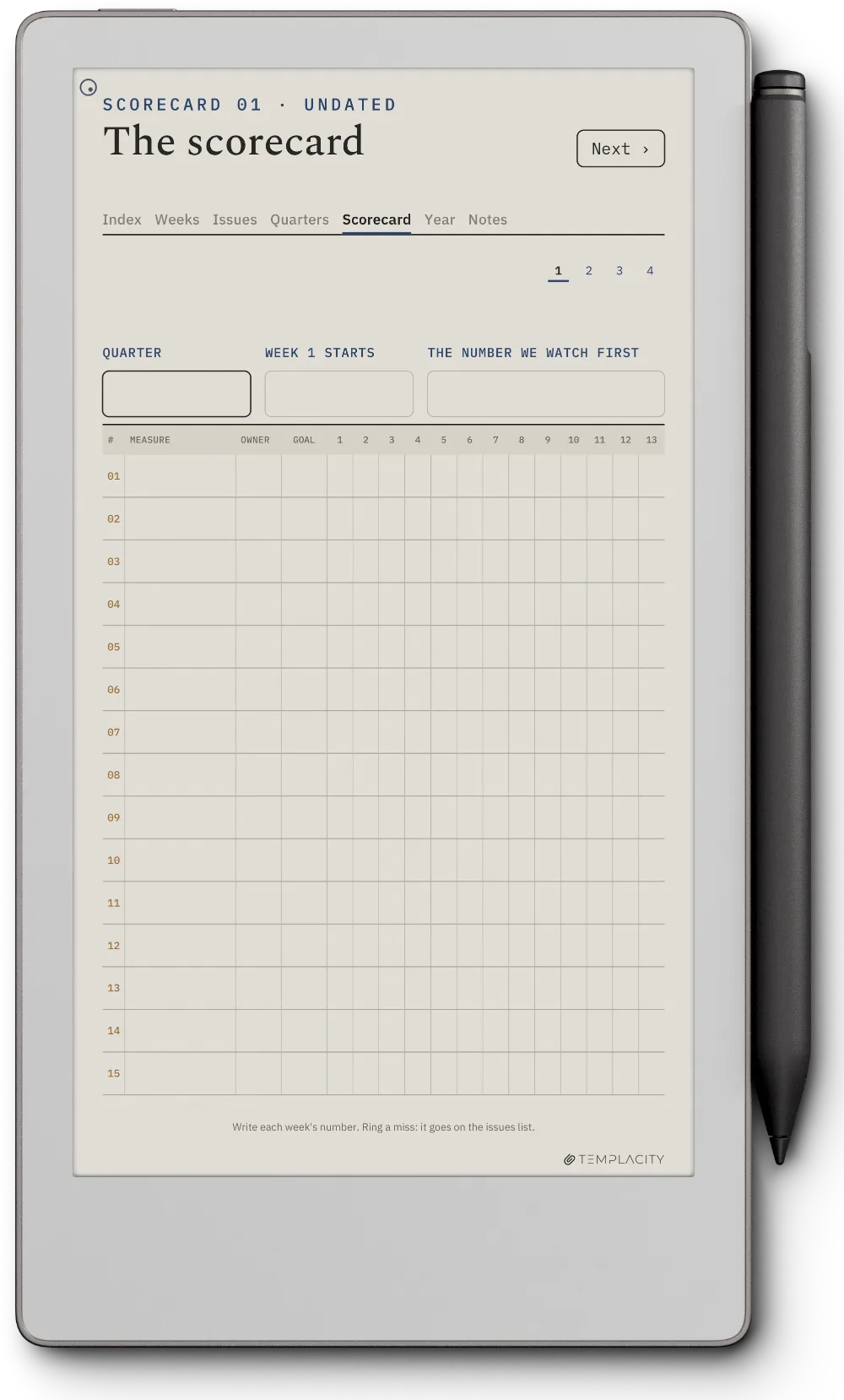 The Planner · Leadership Meeting reMarkable Paper Pro Move page 4