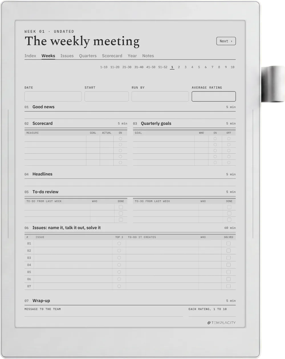 The Planner on the Supernote Manta