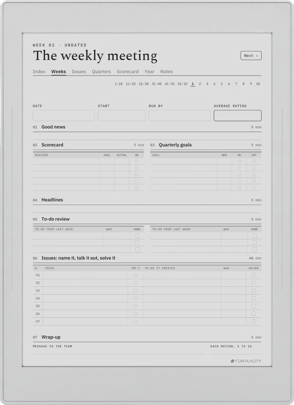 The Planner on the Supernote Nomad