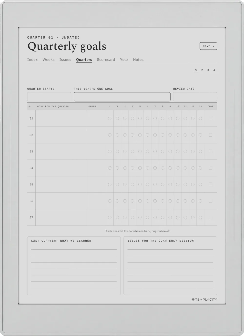 The Planner · Leadership Meeting Supernote Nomad page 3
