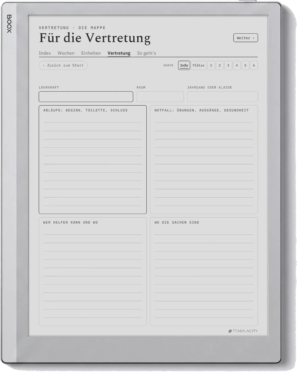 The Planner · Lehrkräfte Boox Go 10.3 Seite 5
