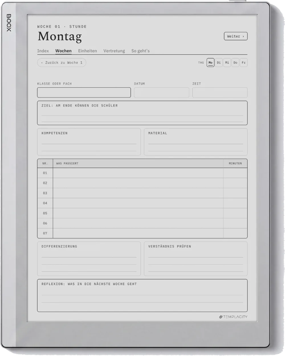 The Planner · Lehrkräfte Boox Go 10.3 Seite 2