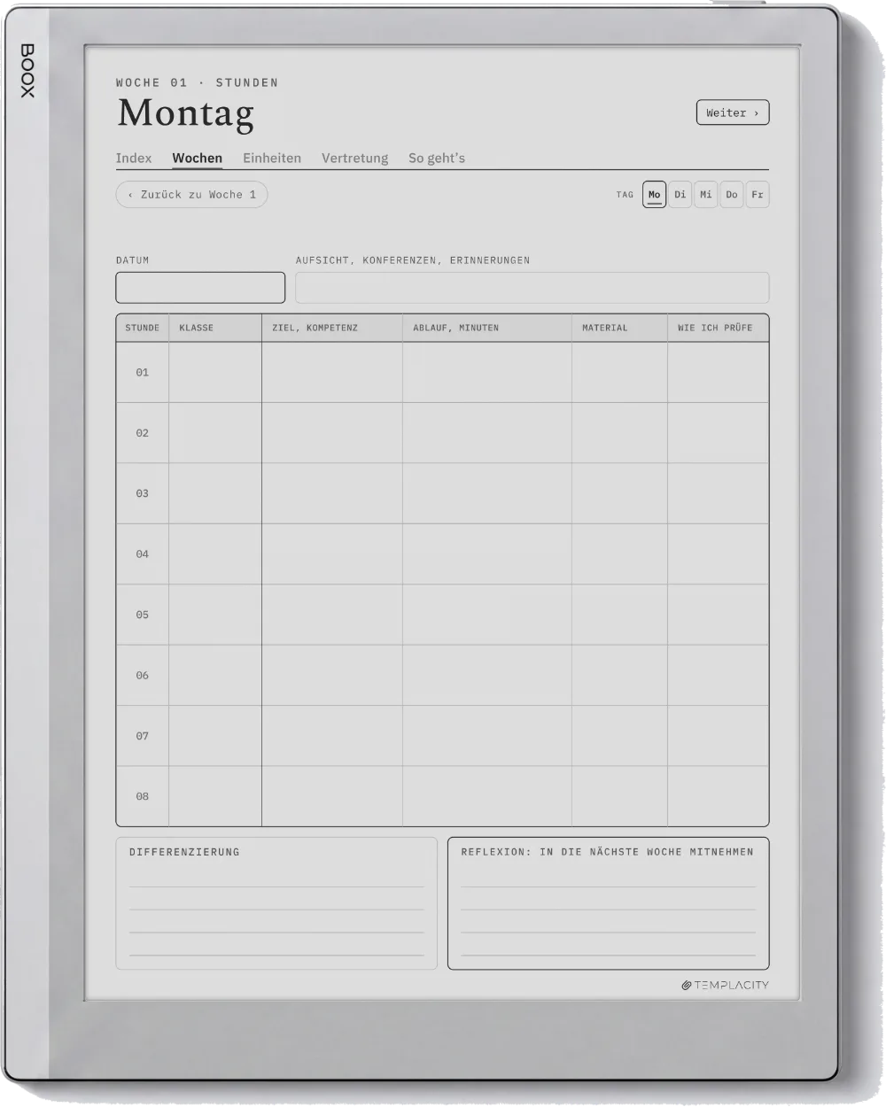 The Planner · Lehrkräfte Boox Go 10.3 Seite 3
