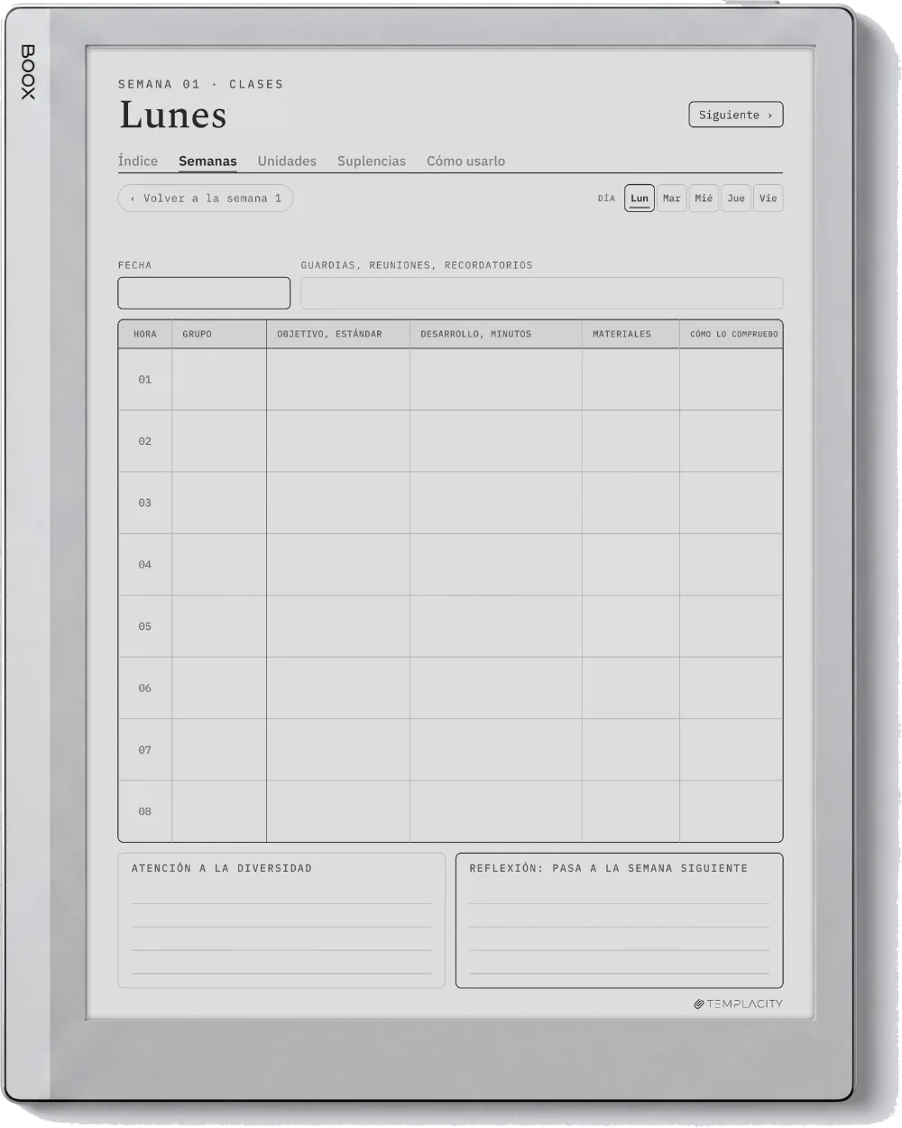 The Planner · Docentes Boox Go 10.3 página 3