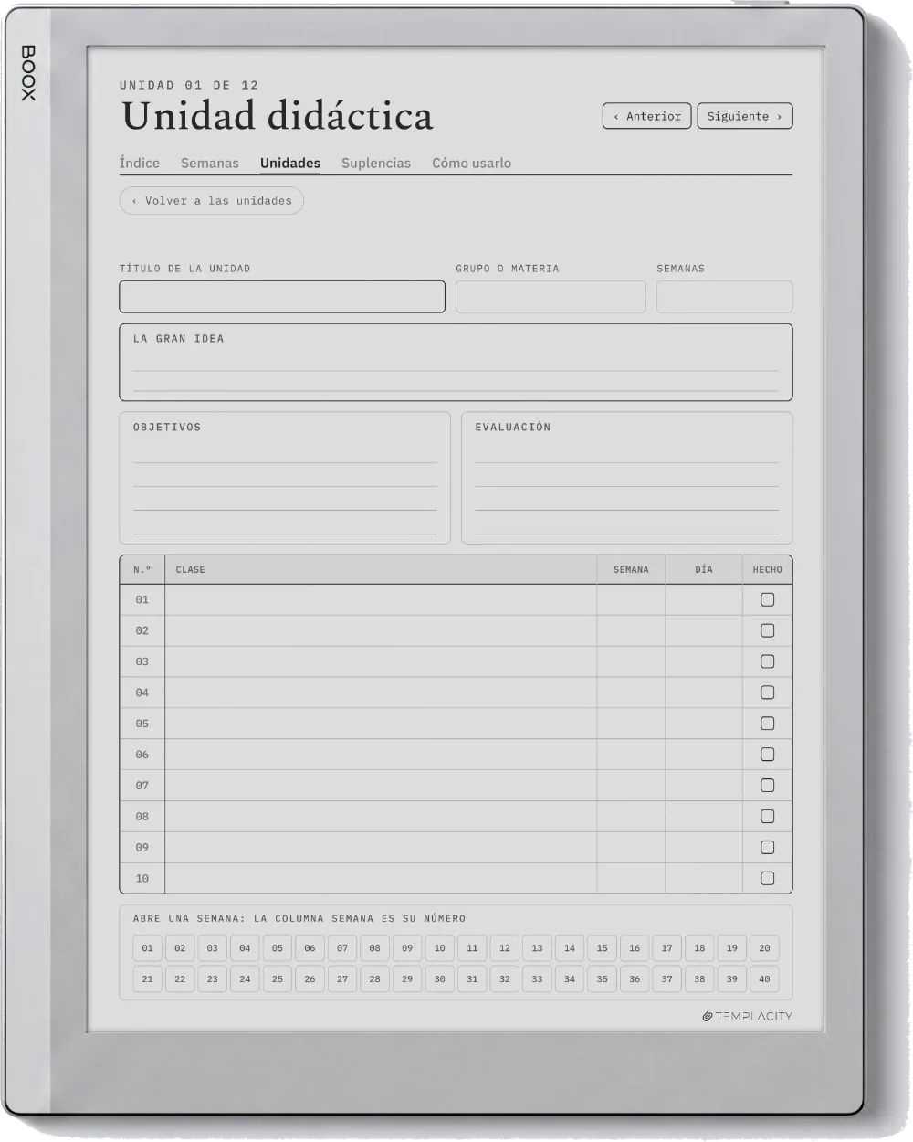 The Planner · Docentes Boox Go 10.3 página 4