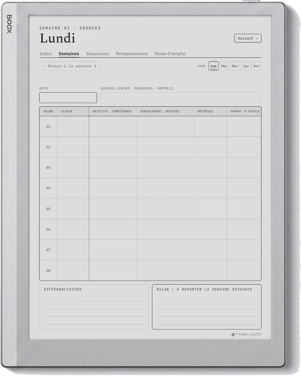 The Planner · Enseignants Boox Go 10.3 page 3