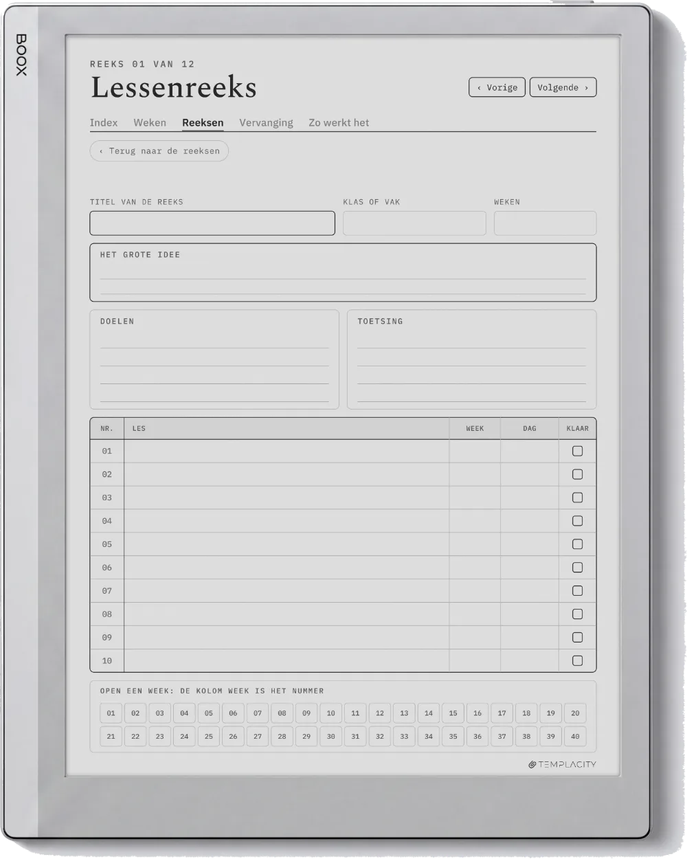 The Planner · Docenten Boox Go 10.3 pagina 4