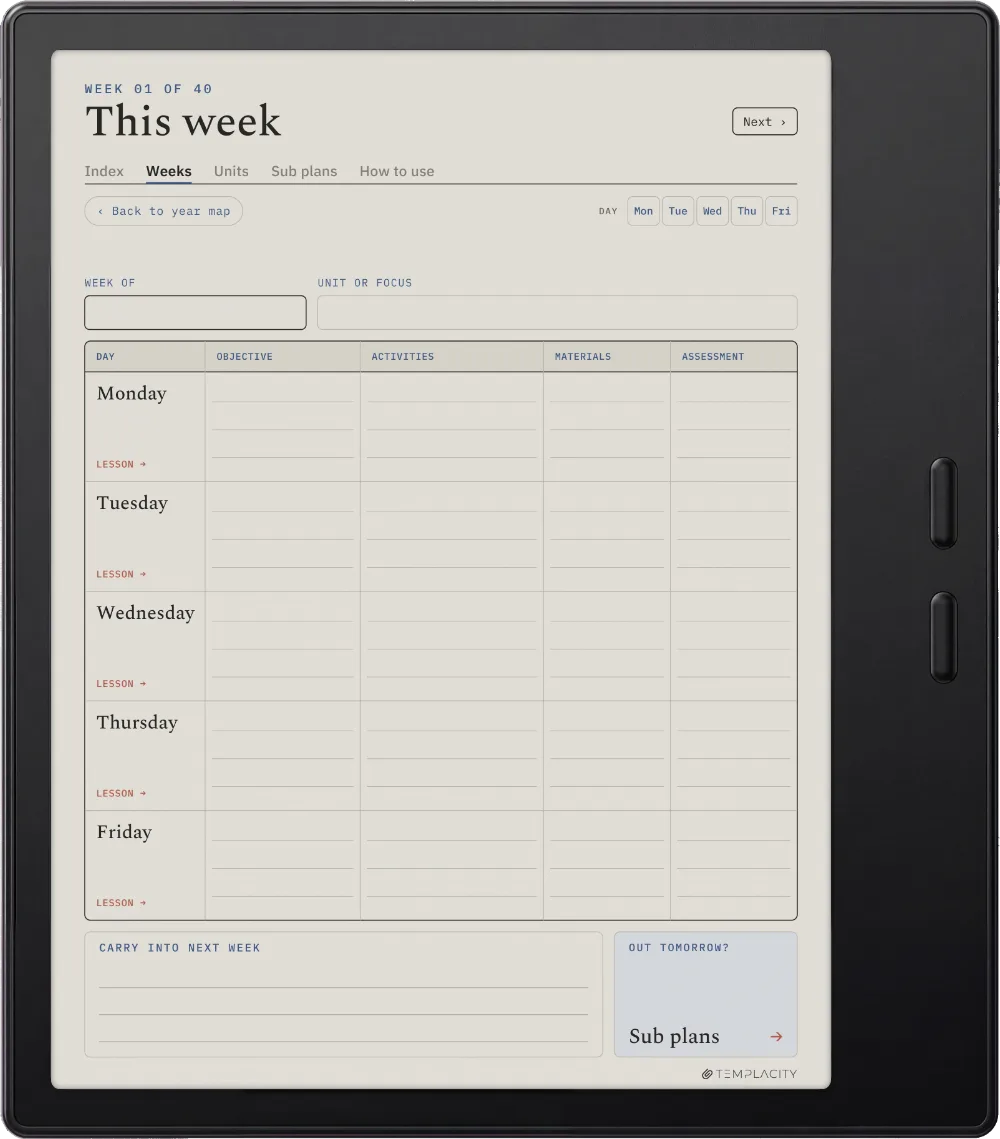 The Planner on the Boox Go Color 7 (Gen II)