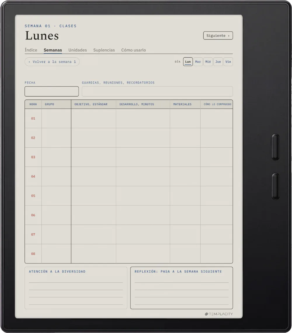 The Planner · Docentes Boox Go Color 7 (Gen II) página 3