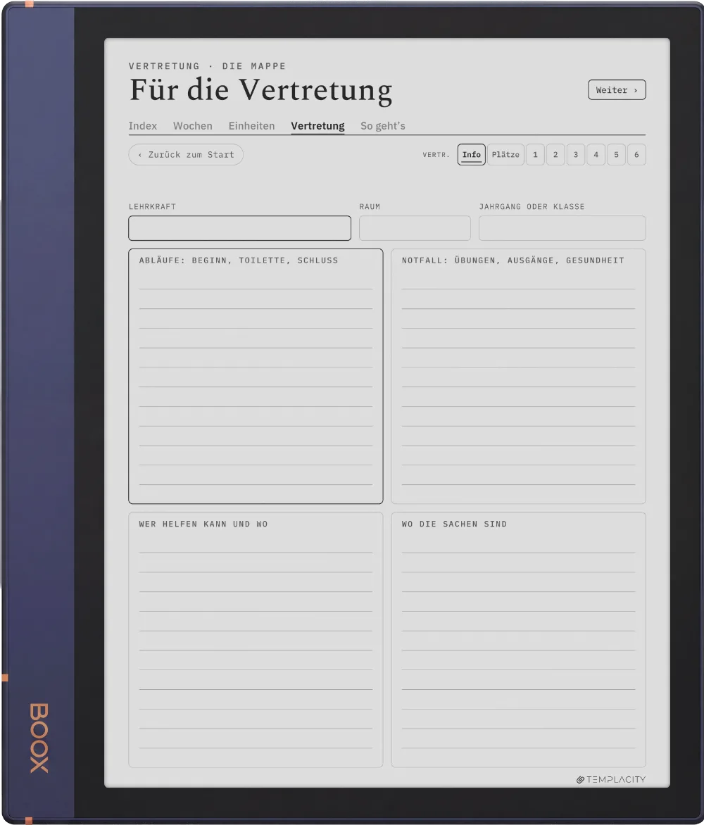 The Planner · Lehrkräfte Boox Note Air2 Seite 5