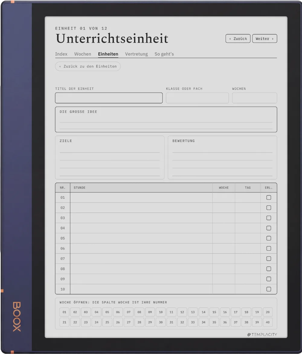 The Planner · Lehrkräfte Boox Note Air2 Seite 4