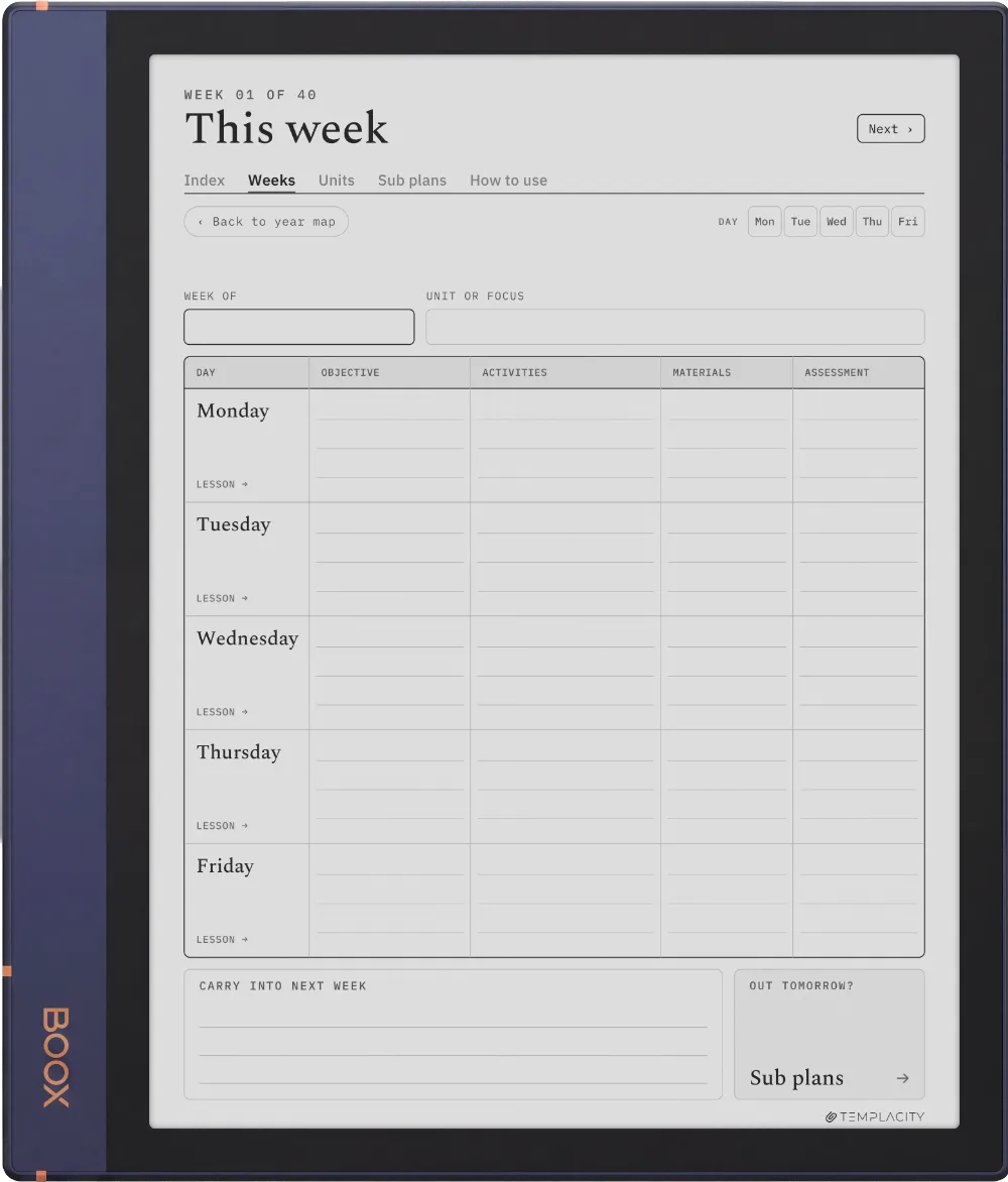 The Planner on the Boox Note Air2