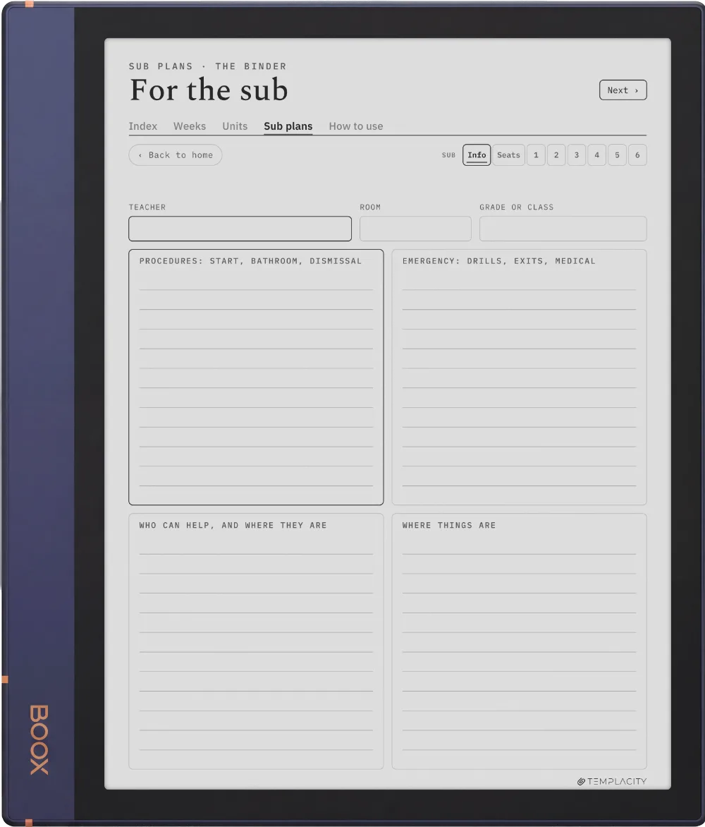 The Planner · Teachers Boox Note Air2 page 5