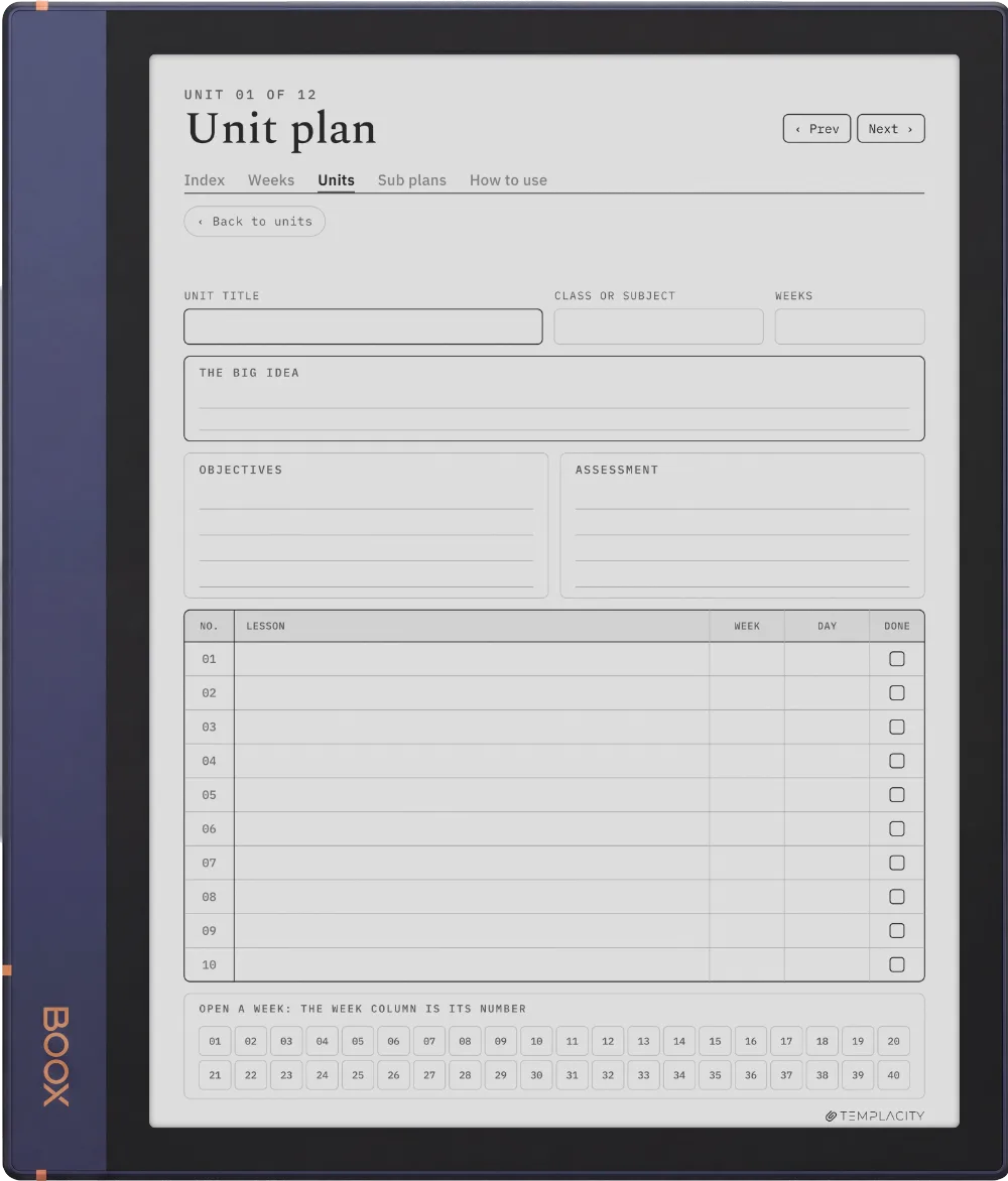 The Planner · Teachers Boox Note Air2 page 4