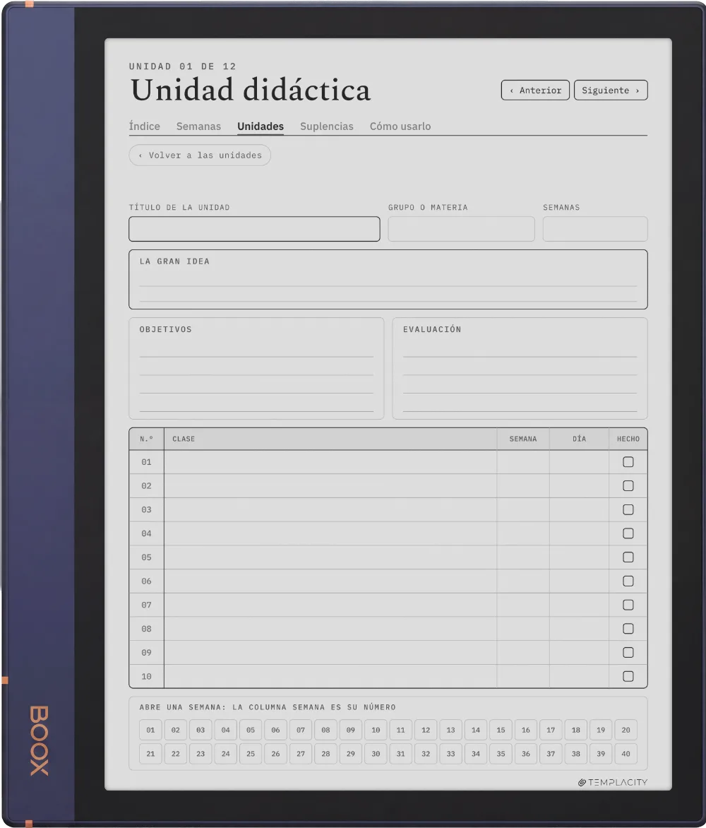 The Planner · Docentes Boox Note Air2 página 4