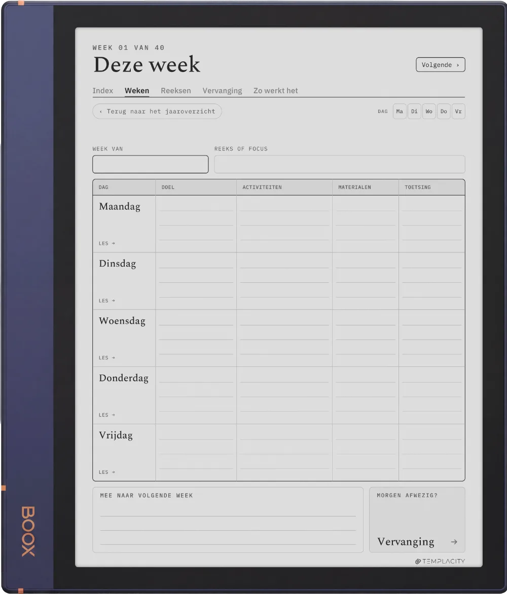 The Planner op de Boox Note Air2