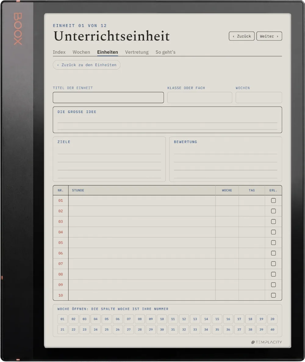 The Planner · Lehrkräfte Boox Note Air3 C Seite 4