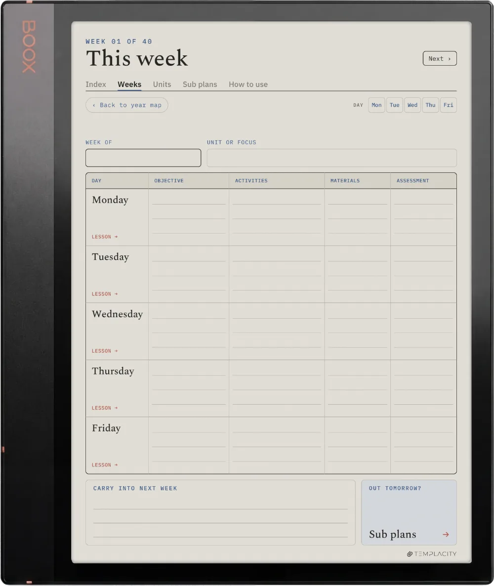 The Planner The Week