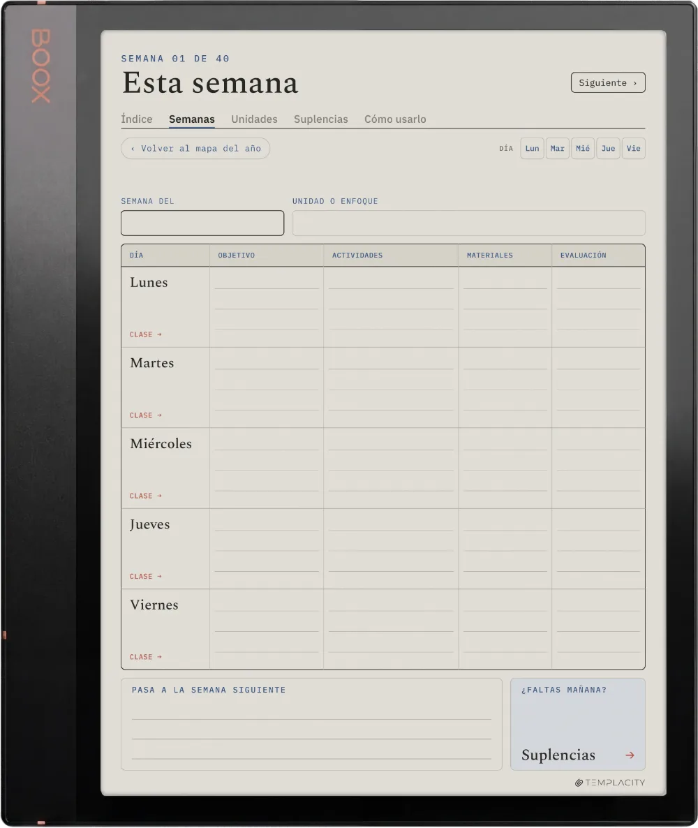 The Planner La semana