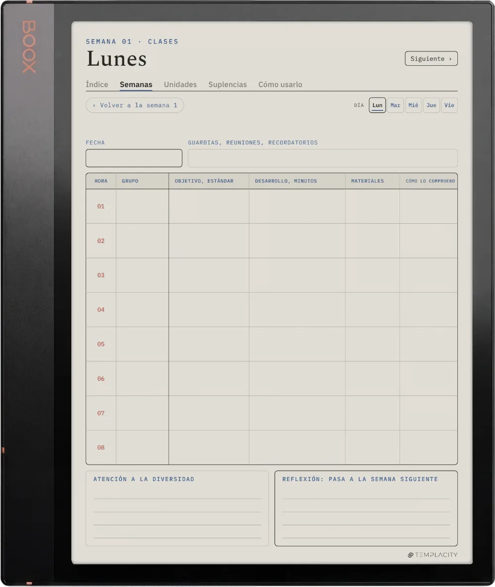 The Planner · Docentes Boox Note Air3 C página 3