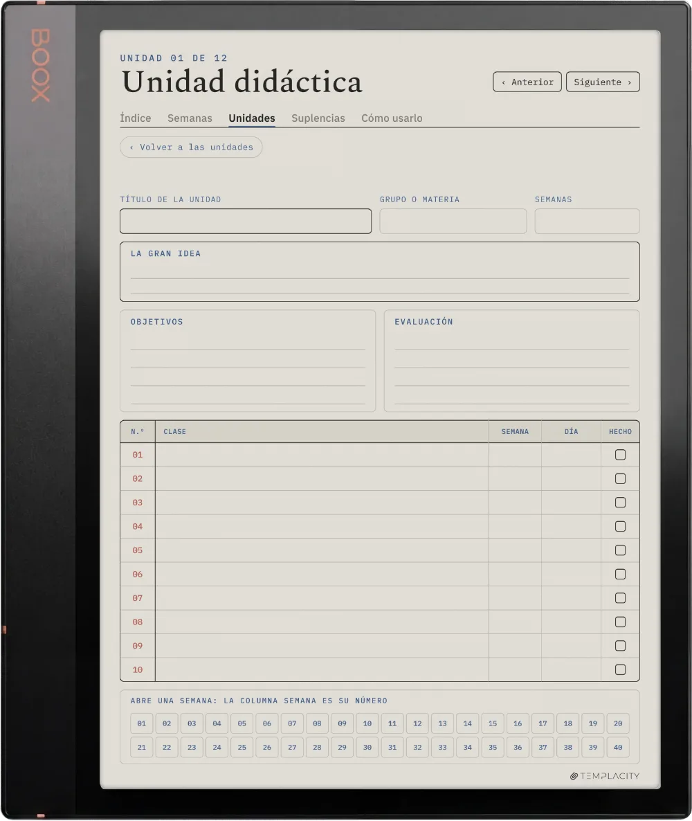The Planner · Docentes Boox Note Air3 C página 4