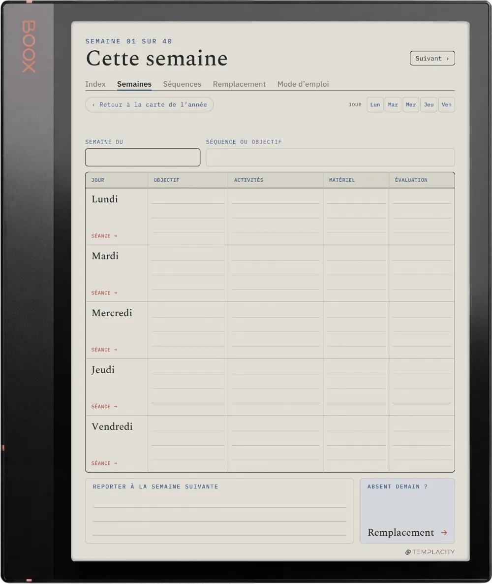 The Planner · Enseignants Boox Note Air3 C page 1