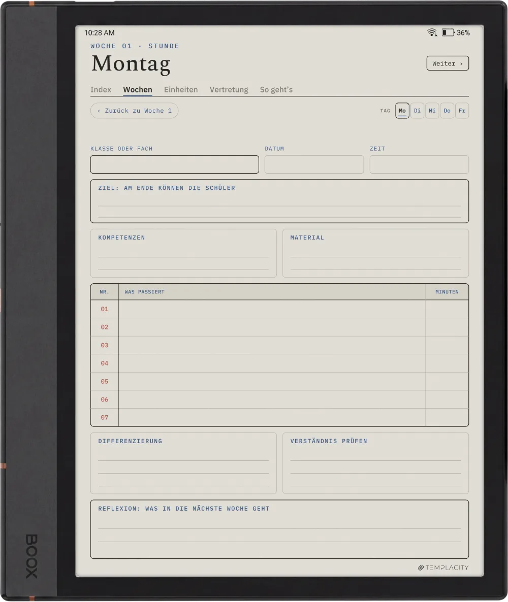 The Planner · Lehrkräfte Boox Note Air4 C Seite 2