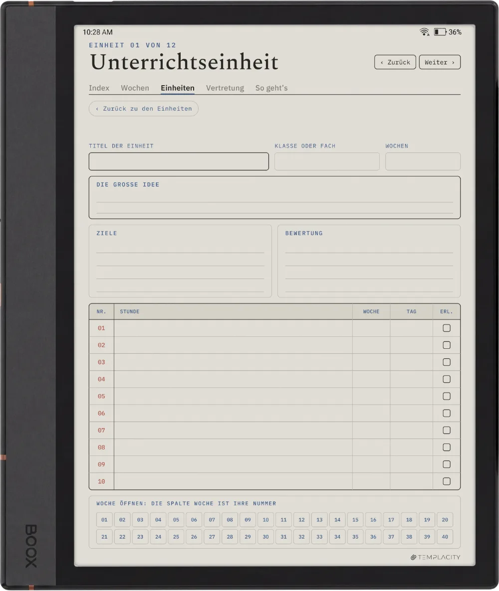 The Planner · Lehrkräfte Boox Note Air4 C Seite 4