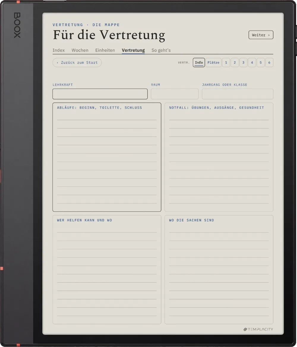 The Planner · Lehrkräfte Boox Note Air5 C Seite 5