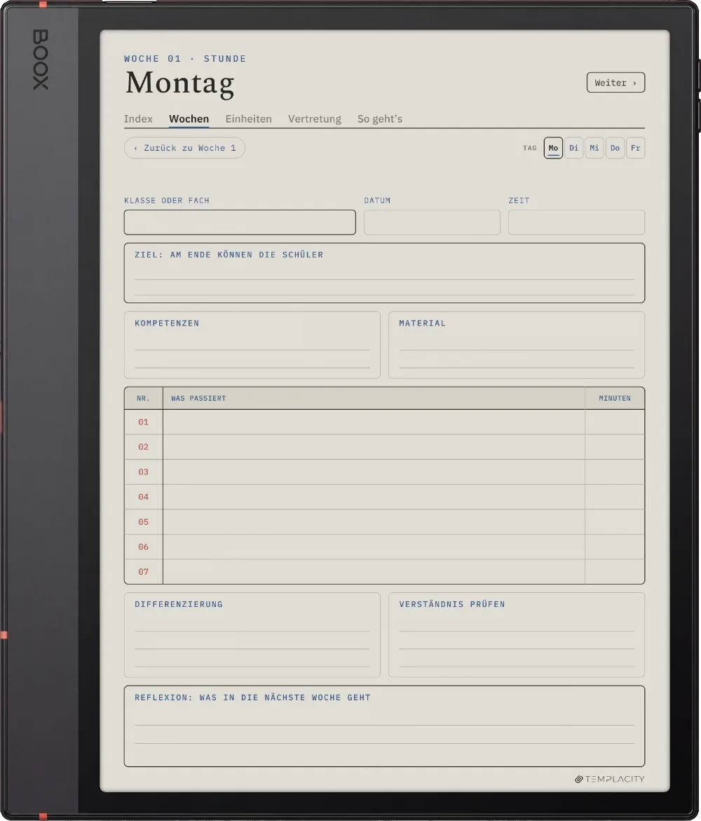 The Planner · Lehrkräfte Boox Note Air5 C Seite 2